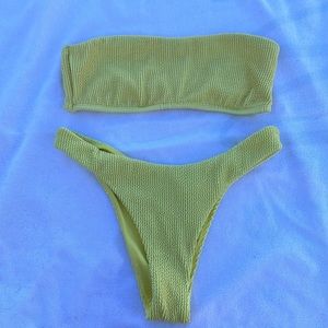 Yellow Hollister two piece bikini